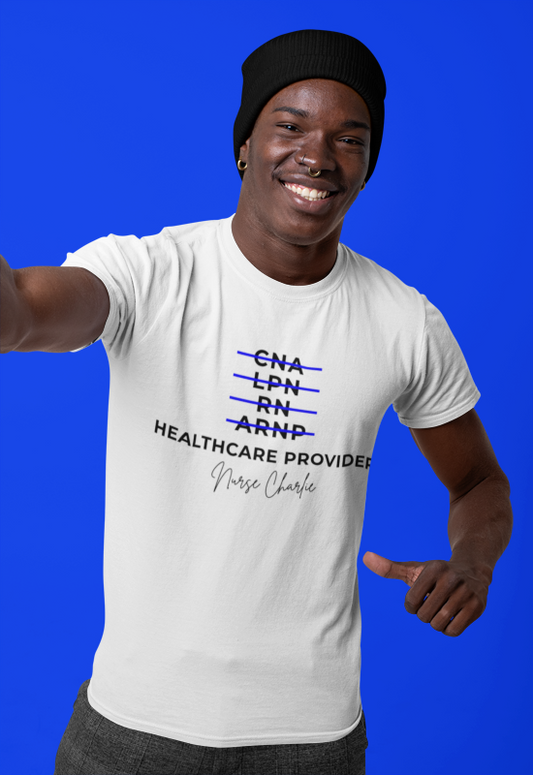 Healthcare Provider T-Shirt Logo-Black/Blue