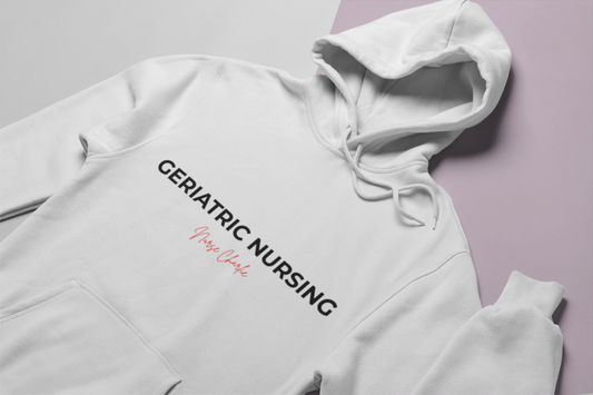 Geriatric Nursing Hoodie Logo-Black/Red