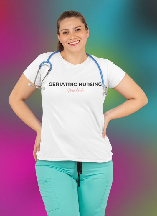 Geriatric Nursing T- Shirt  Logo-Black/Red