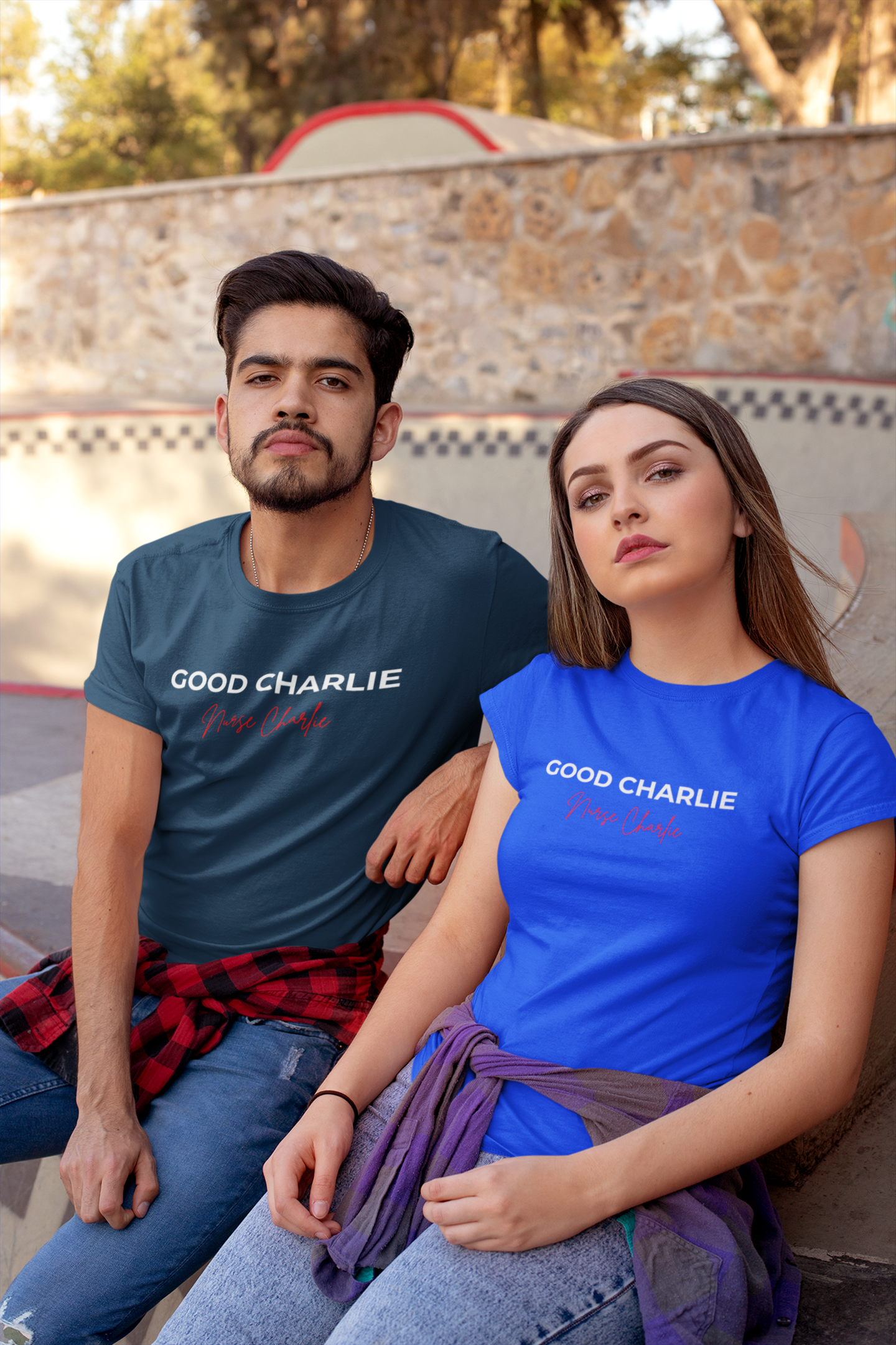 Good Charlie T-Shirt Logo-White/Red