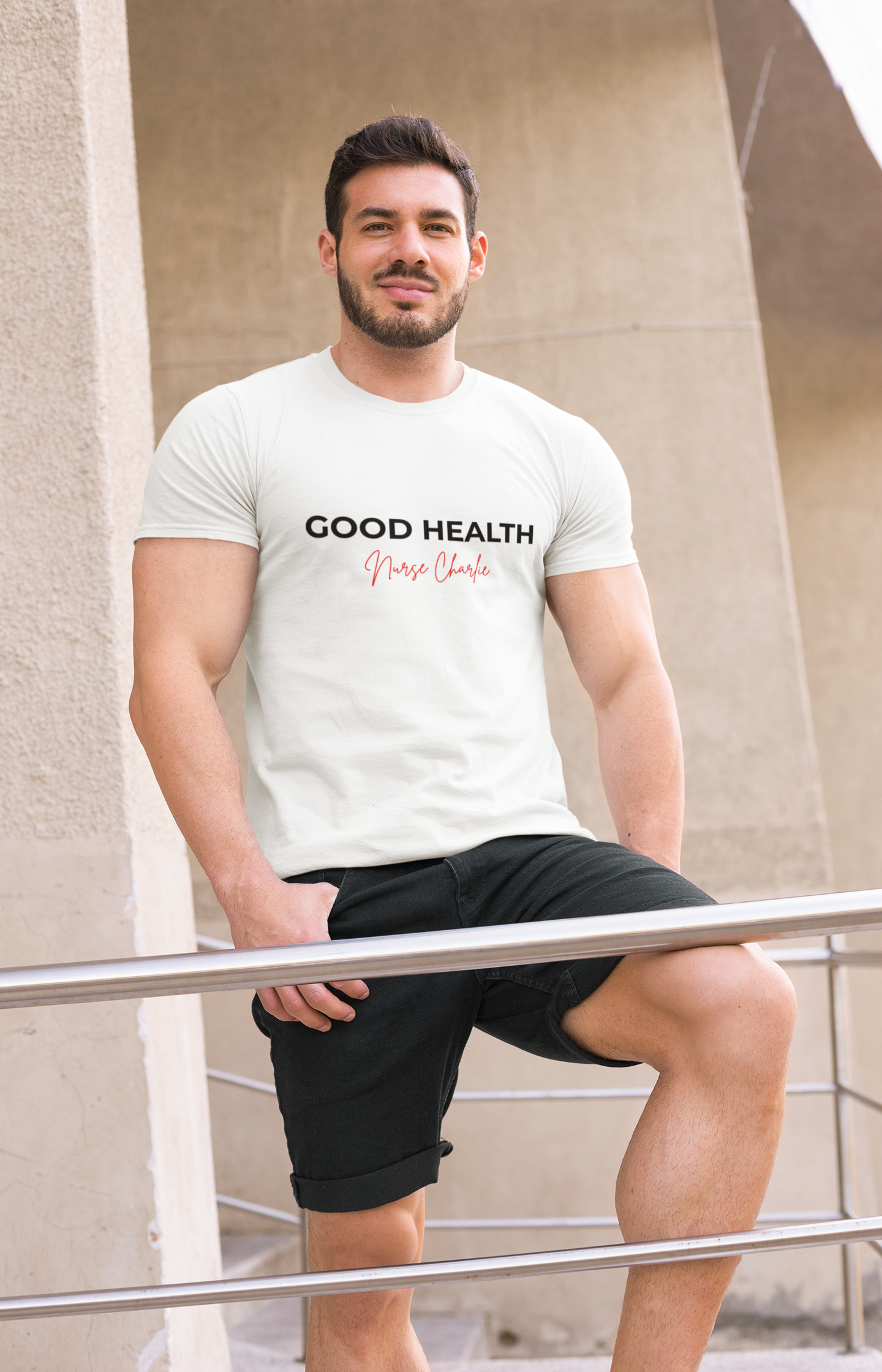 Good Health T-Shirt Logo-Black/Red