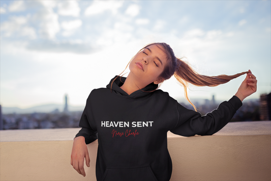 Heaven Sent Hoodie Logo-White/Red