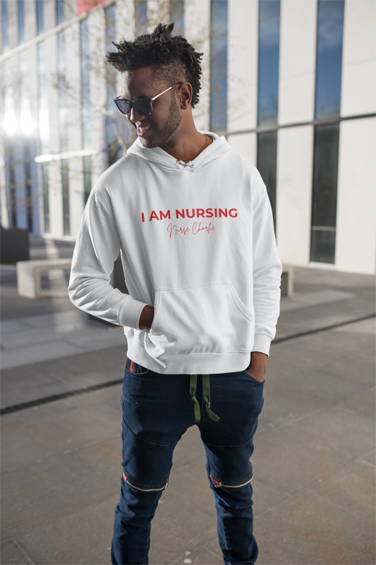 I AM NURSING Hoodie Logo-Red