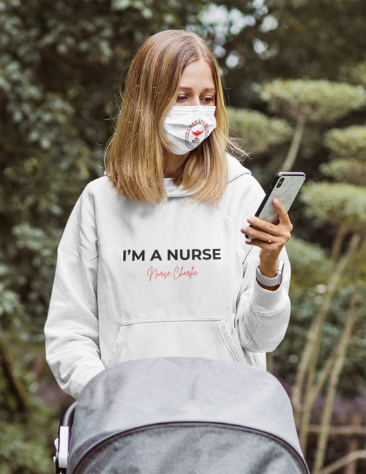 I'm a Nurse Hoodie Logo-Black/Red