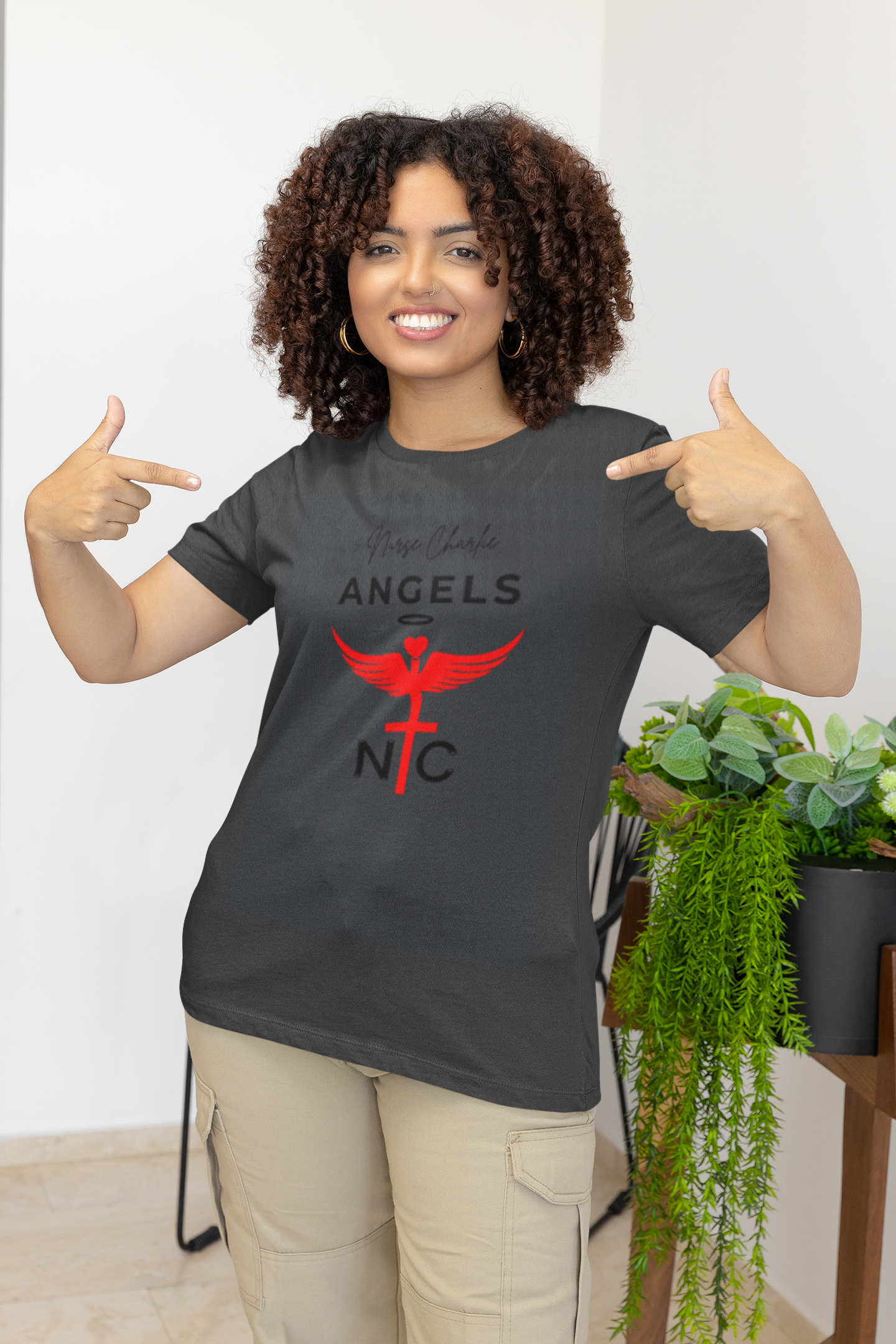 Nurse Charlie's Angels Classic T-Shirt Logo-Red/Black