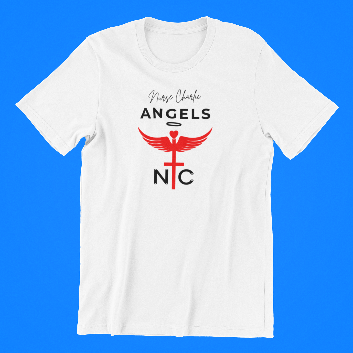 Nurse Charlie's Angels Classic T-Shirt Logo-Red/Black