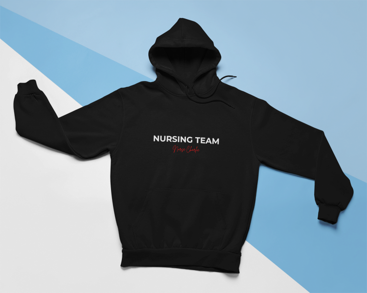 Nursing Team Hoodie Logo-Black/Red