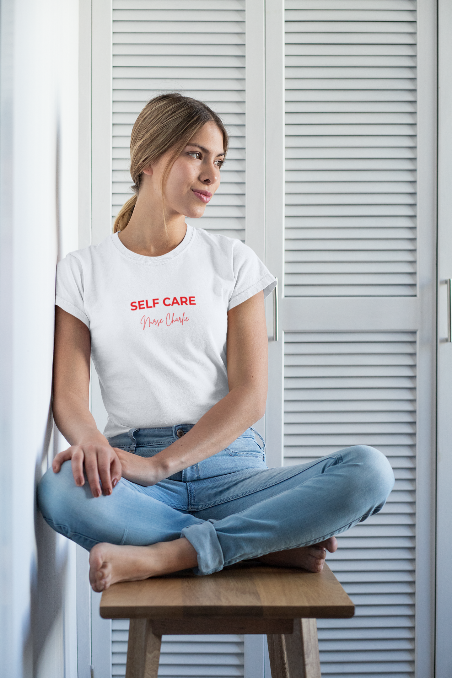 Self Care T-Shirt Logo-Red