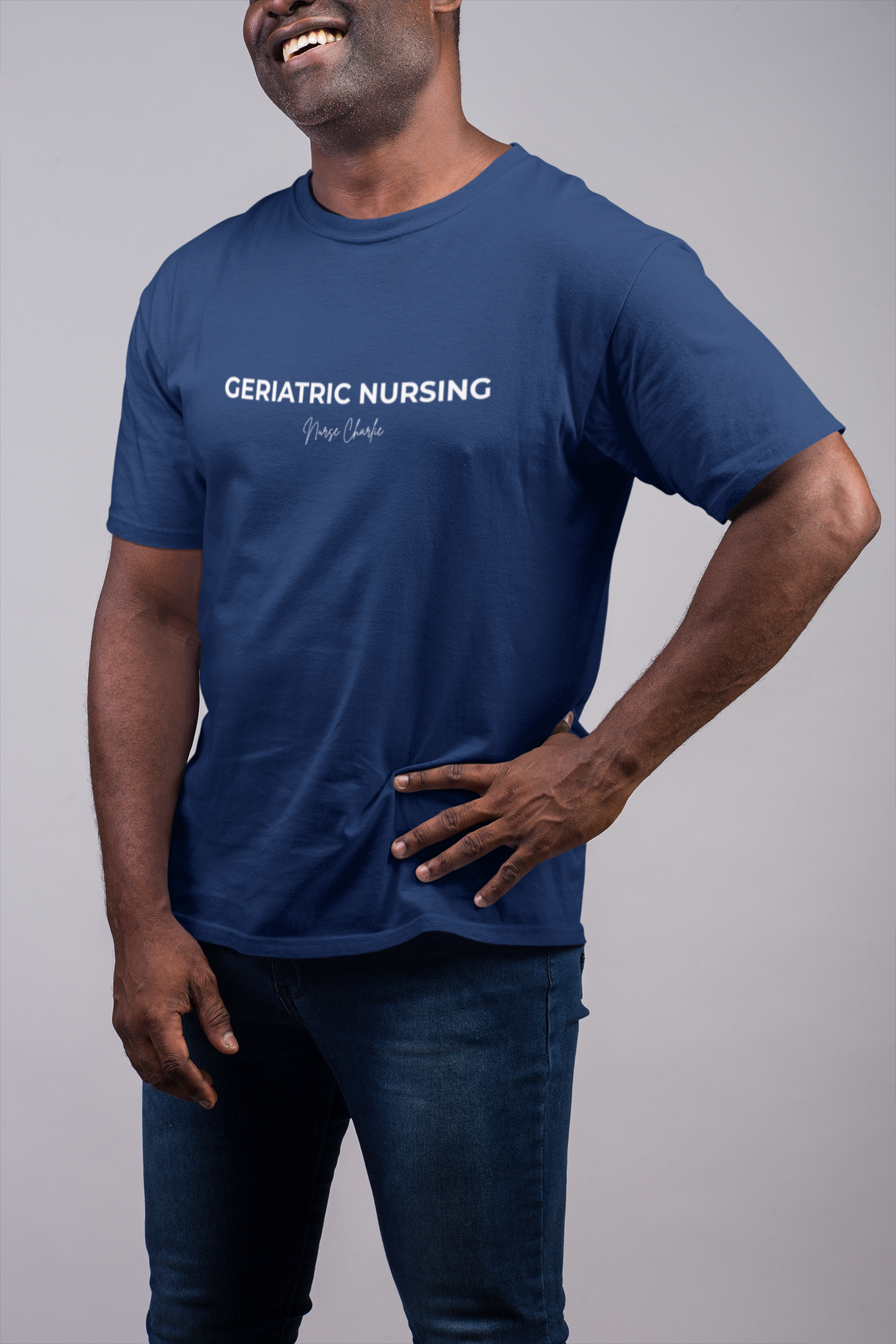 Geriatric Nursing T-Shirt Logo-White