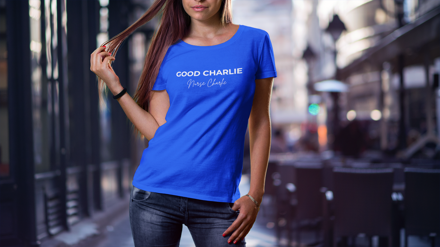 Good Charlie T-Shirt Logo-White