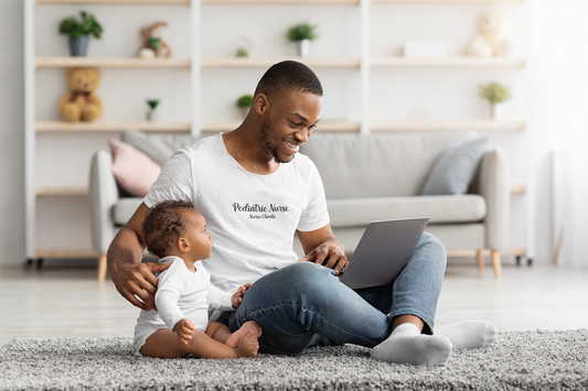 Pediatric Nurse T-Shirt Logo-White