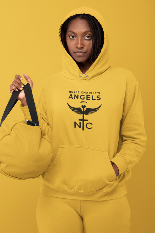 Nurse Charlie's Angels Classic Hoodie Logo-Black