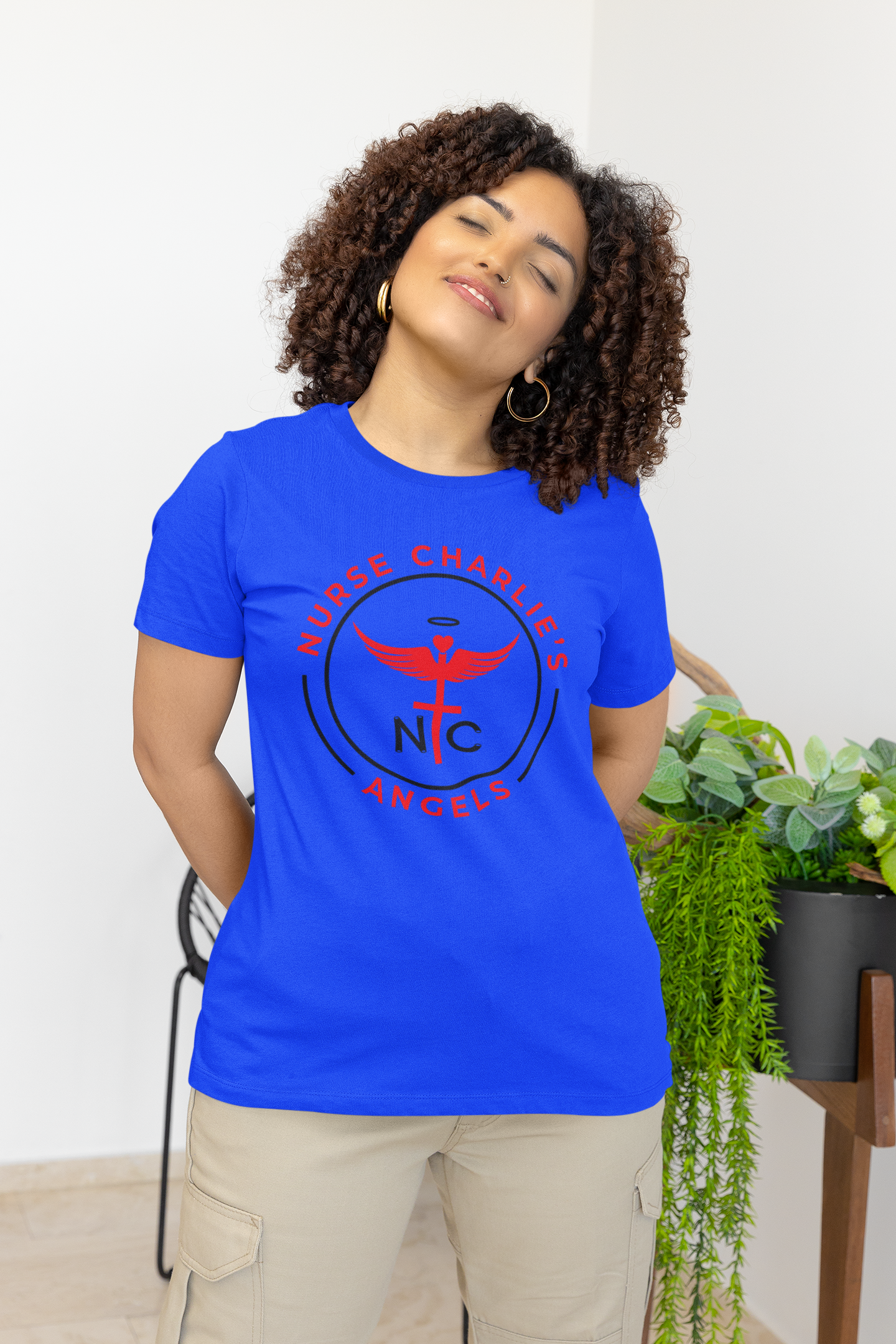 Nurse Charlie's Angels Signature T-Shirt Logo-Red/Black