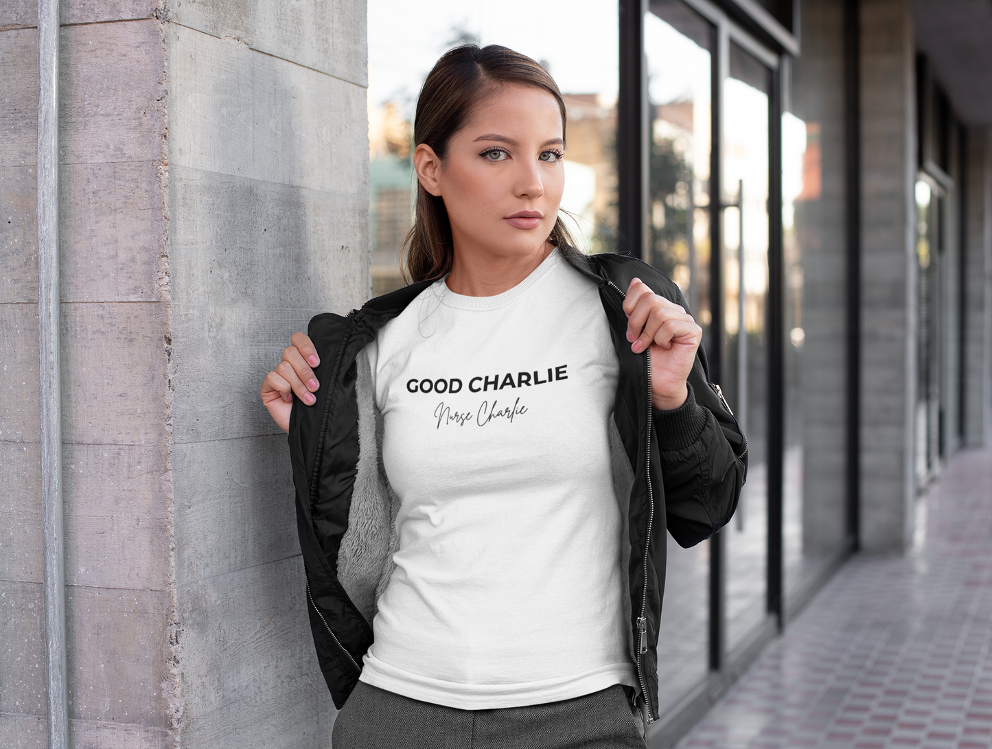 Good Charlie T-Shirt Logo-Black