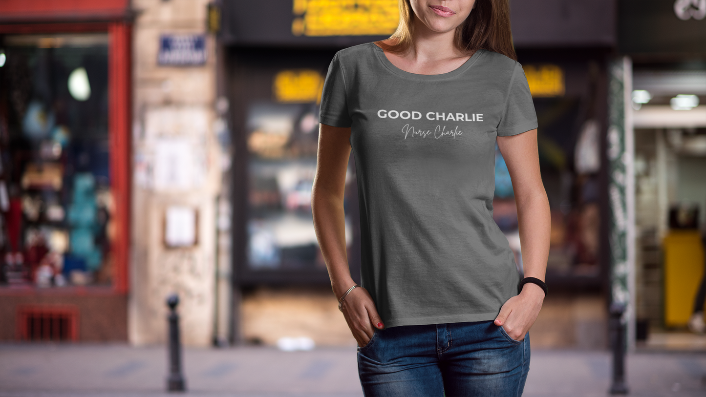 Good Charlie T-Shirt Logo-White