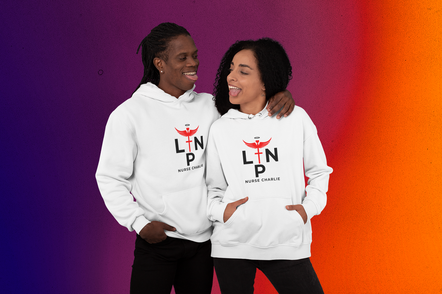 LPN Collective Hoodie Logo-Red/Black