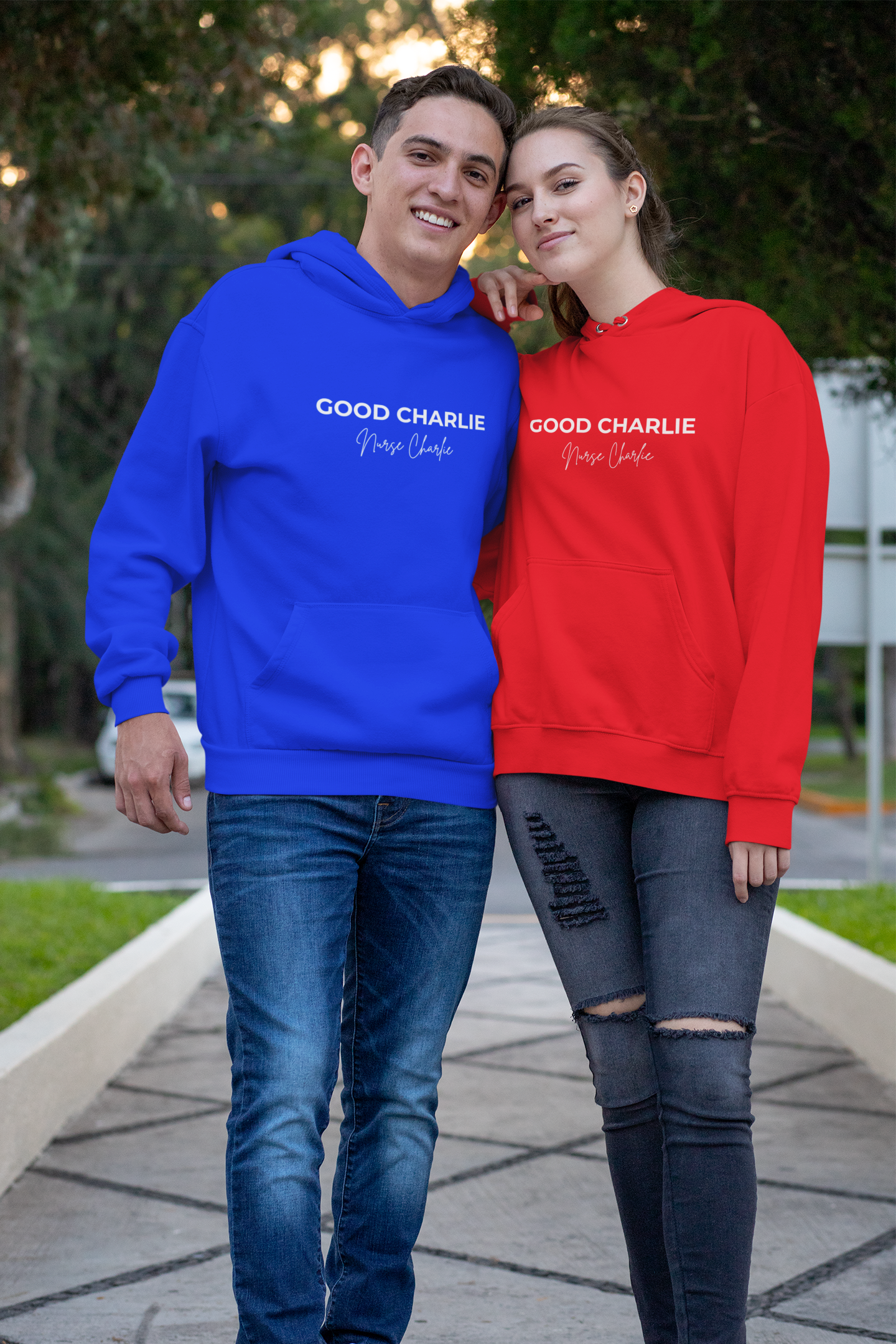 Good Charlie Hoodie Logo-White