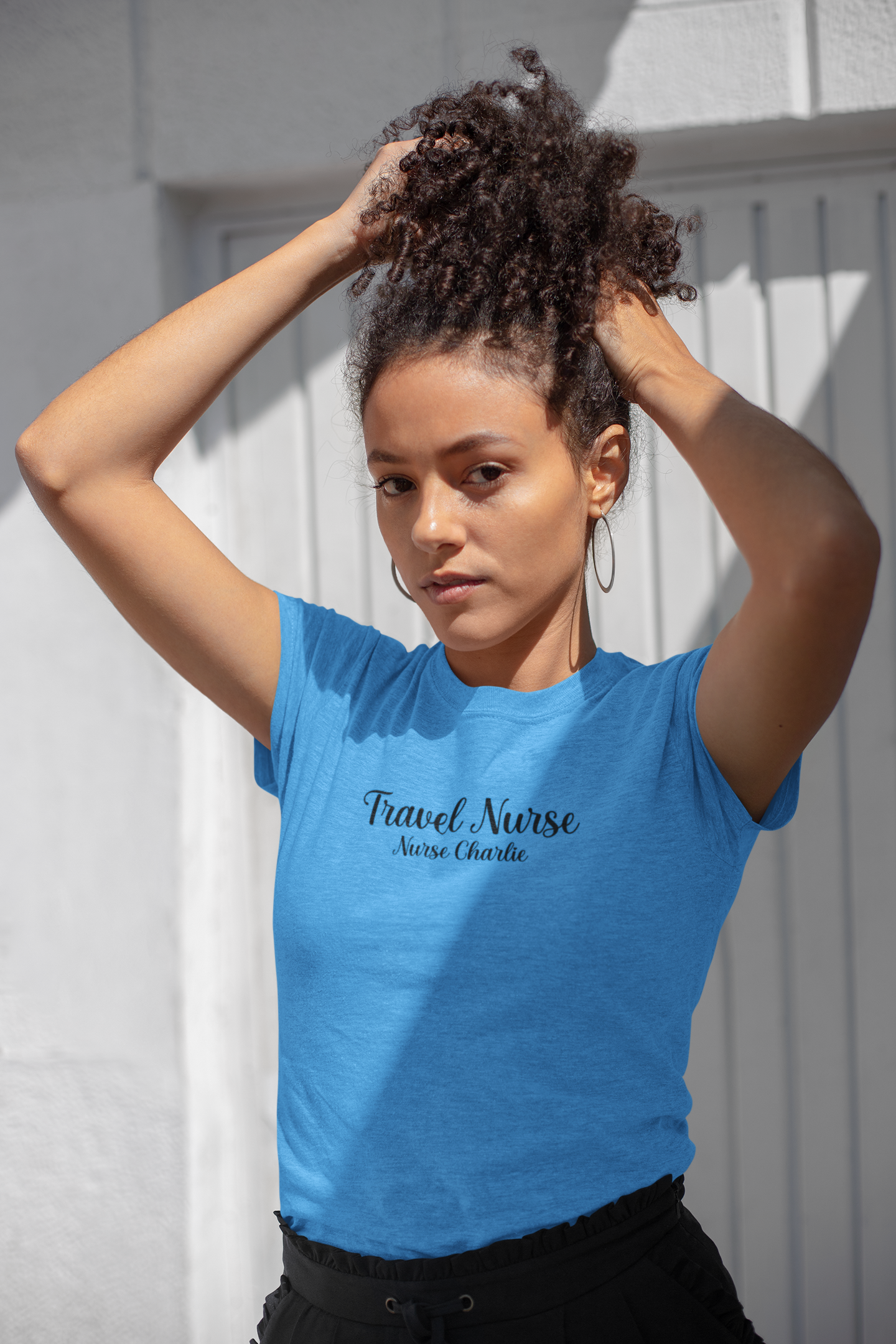 Travel Nurse T-Shirt Logo-Black