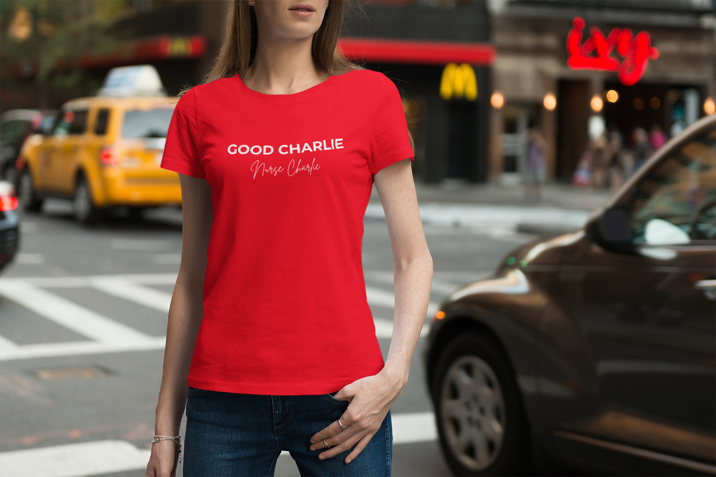 Good Charlie T-Shirt Logo-White