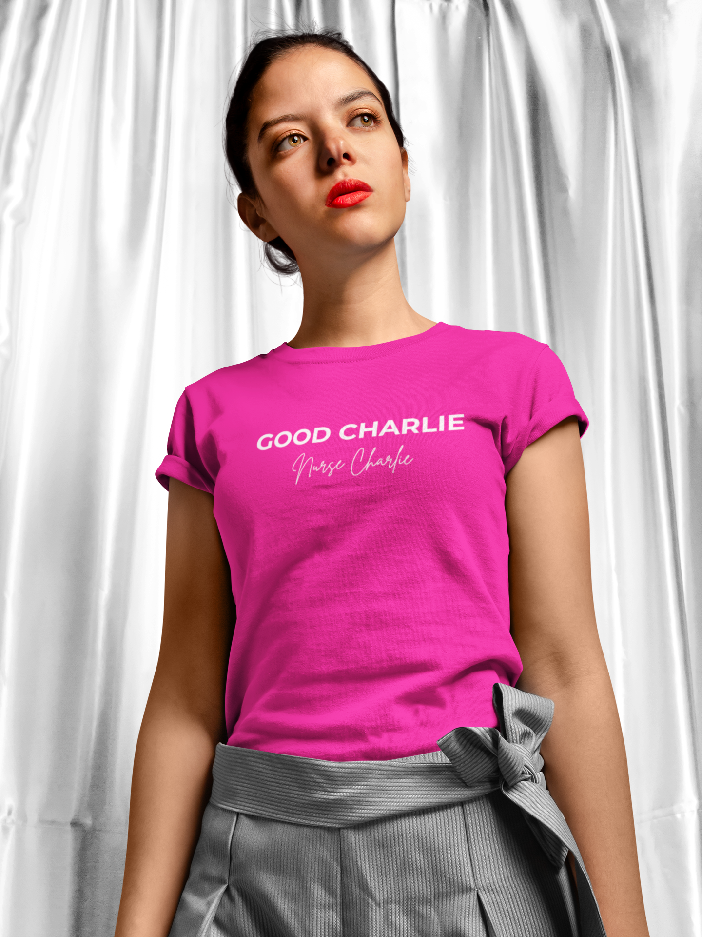 Good Charlie T-Shirt Logo-White