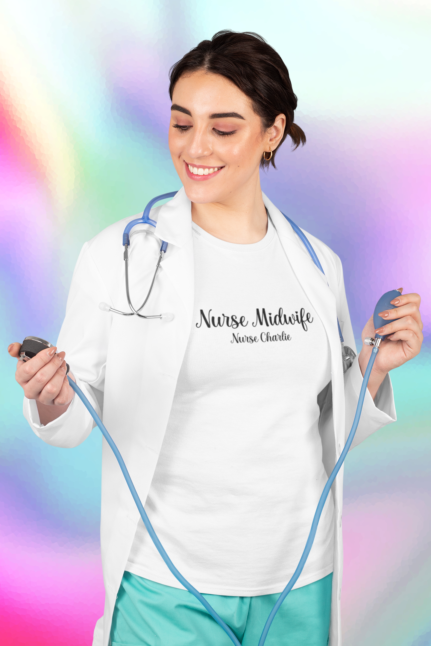 Nurse Midwife T-Shirt Logo-Black